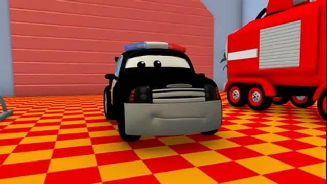 汽車城之警車和消防車-第97集 披薩車卡羅的家被一個蒙面強盜洗劫了